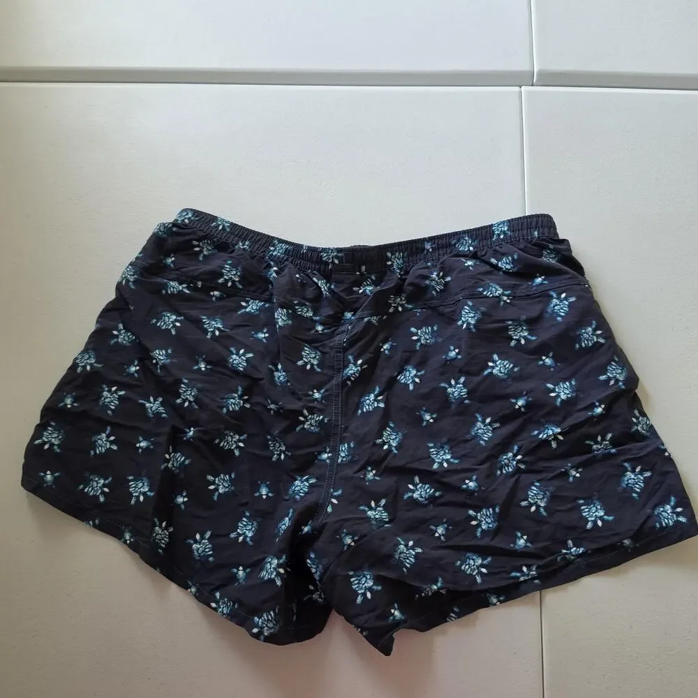 Patagonia Shorts Mens XL Blue Floral Print Barely Baggies Swim Nylon